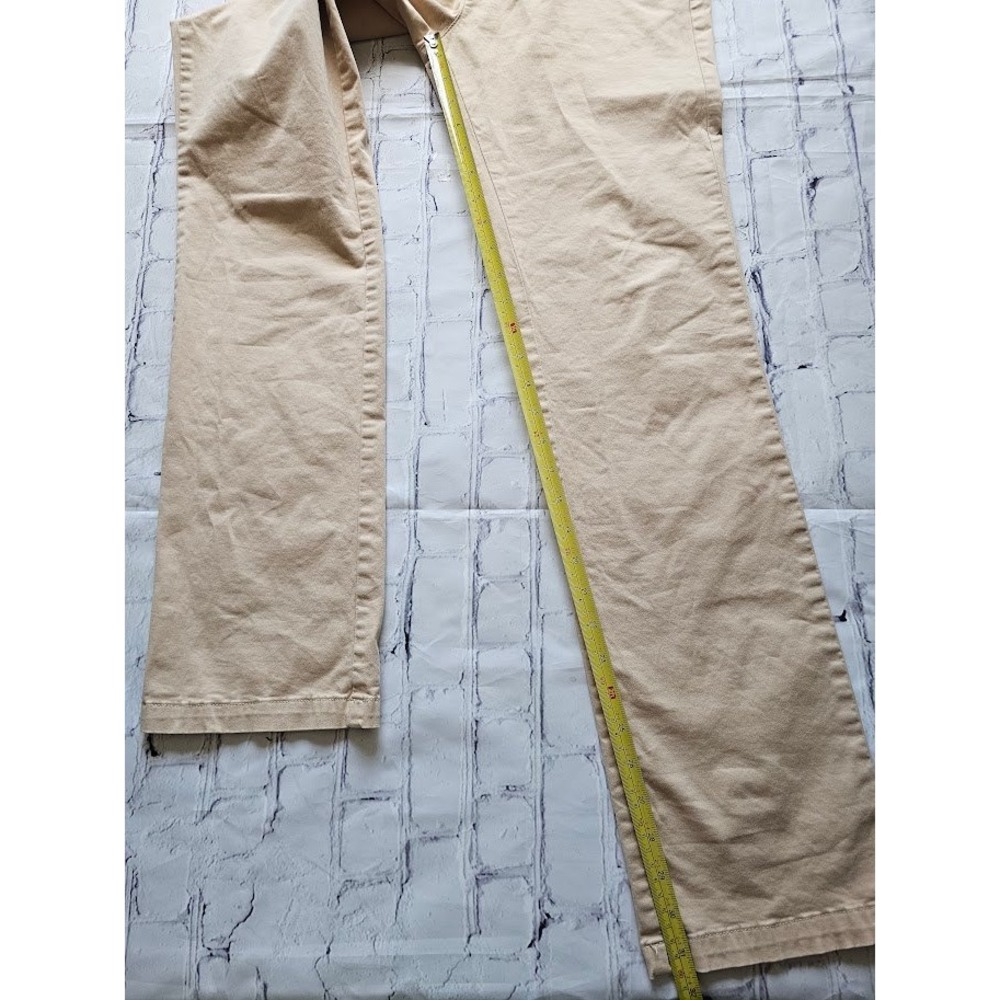 Arturo Calle Aiden Slim Fit Chino Pants Mens 32x32 Tan Khaki Cotton Trousers - Picture 13 of 14
